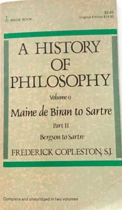 book titled: a history of philosophy, volume 9, bergson to sartre